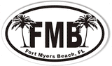 Fort Myers Beach FMB Euro Oval Sticker