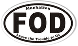 FOD Manhattan Custom Oval Bumper Stickers