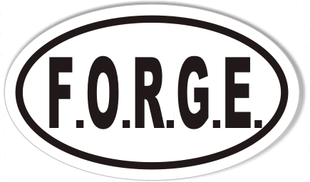 F.O.R.G.E. Custom Euro Oval Bumper Stickers