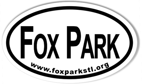 FOX PARK 3x5 Inch Custom Oval Bumper Stickers