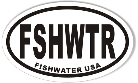 FSHWTR Custom Oval Bumper Stickers