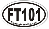 FT101 FlirtingInTraffic.com Custom Euro Oval Stickers