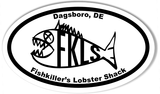 Fishkiller's Lobster Shack 3x5 Inch Custom Oval Bumper Stickers