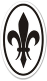 New Orleans Fleur De Lis Oval Stickers