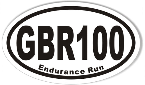 GBR100 Endurance Run Oval Bumper Stickers