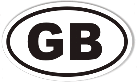 GB Oval Stickers