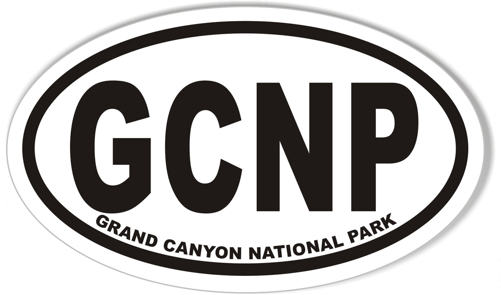 GCNP Grand Canyon National Park Oval Bumper Sticker – StickerCafe.com