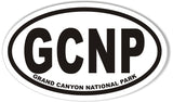 GCNP Grand Canyon National Park Oval Bumper Sticker
