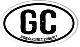 GC www.gardencatering.net Custom Oval Bumper Stickers