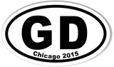 GD 3x5 Inch Custom Oval Bumper Stickers