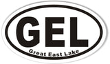 GEL Great East Lake Custom Euro Oval Stickers