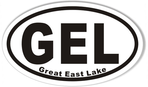 GEL Great East Lake Custom Euro Oval Stickers