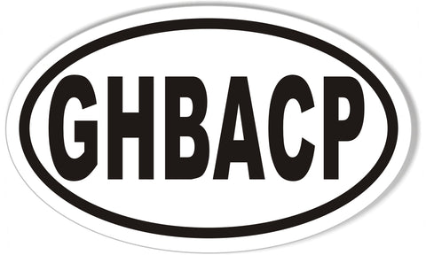 GHBACP Oval Bumper Stickers