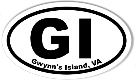 GI Gwynn's Island, VA Euro Oval Bumper Stickers