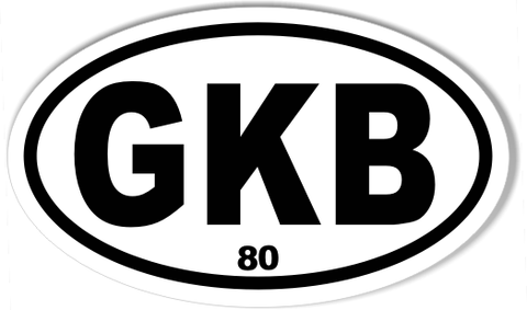 GKB Oval Stickers 3x5"