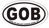 GOB GOBLIN VALLEY STATE PARK Oval Bumper Stickers