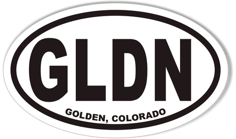 GLDN GOLDEN, COLORADO Oval Bumper Stickers