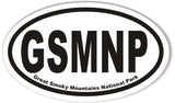 GSMNP Great Smoky Mountains National Park Oval Sticker