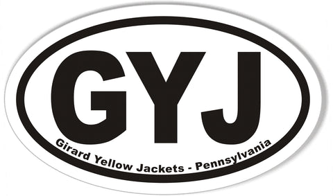 GYJ Oval Bumper Stickers