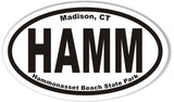 HAMM Hammonasset Beach State Park Oval Bumper Stickers