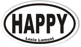 HAPPY Oval Bumper Sticker