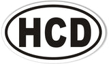 HCD Oval Bumper Stickers