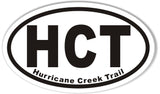 HCT Hurricane Creek Trail Custom Oval Bumper Stickers