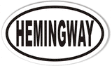 HEMINGWAY Euro Oval Bumper Stickers