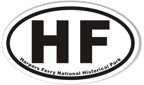 HF Harpers Ferry National Historical Park Oval Sticker