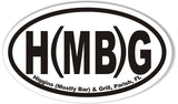 H(MB)G Custom Oval Bumper Stickers