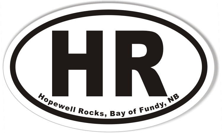 HR Hopewell Rocks, Bay of Fundy, NB Oval Sticker – StickerCafe.com
