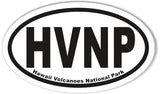HVNP Hawaii Volcanoes National Park Oval Bumper Stickers