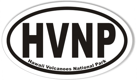 HVNP Hawaii Volcanoes National Park Oval Bumper Stickers