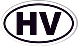 HV Custom Oval Bumper Stickers