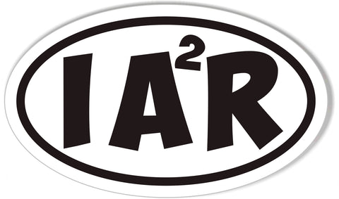 IA2R Custom Oval Bumper Stickers