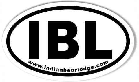 IBL www.indianbearlodge.com Custom Oval Bumper Stickers
