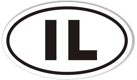 IL Illinois Oval Sticker
