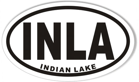 INLA INDIAN LAKE Custom Oval Bumper Stickers