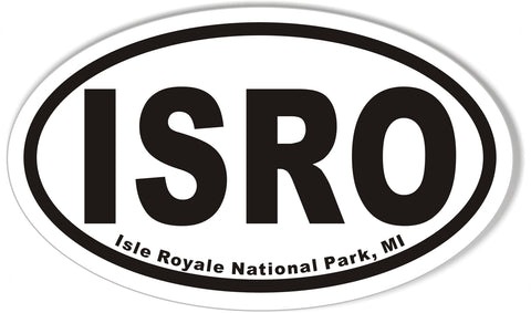 ISRO Isle Royale National Park, MI Oval Sticker