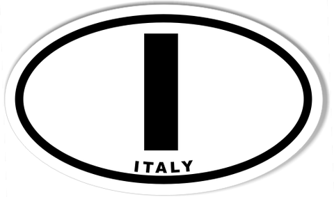 I Italy Oval Bumper Stickers