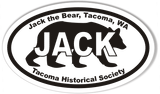 Jack the Bear Custom Euro Oval Bumper Stickers