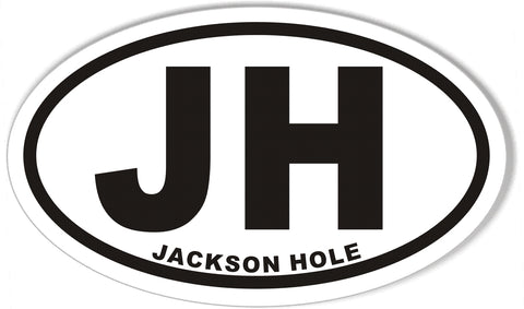 JH Jackson Hole Euro Oval Sticker