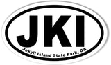JKI Jekyll Island, GA Oval Bumper Stickers
