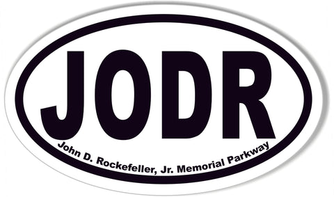 JODR John D. Rockefeller, Jr. Memorial Parkway Oval Bumper Stickers