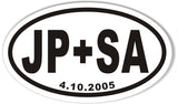 JP+SA Oval Bumper Sticker