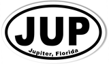 JUP Jupiter, Florida Euro Oval Sticker