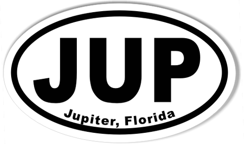 JUP Jupiter, Florida Euro Oval Sticker