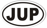 JUP Jupiter Florida Oval Bumper Sticker