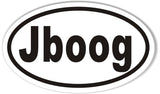 Jboog Custom Oval Bumper Stickers