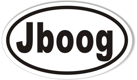 Jboog Custom Oval Bumper Stickers